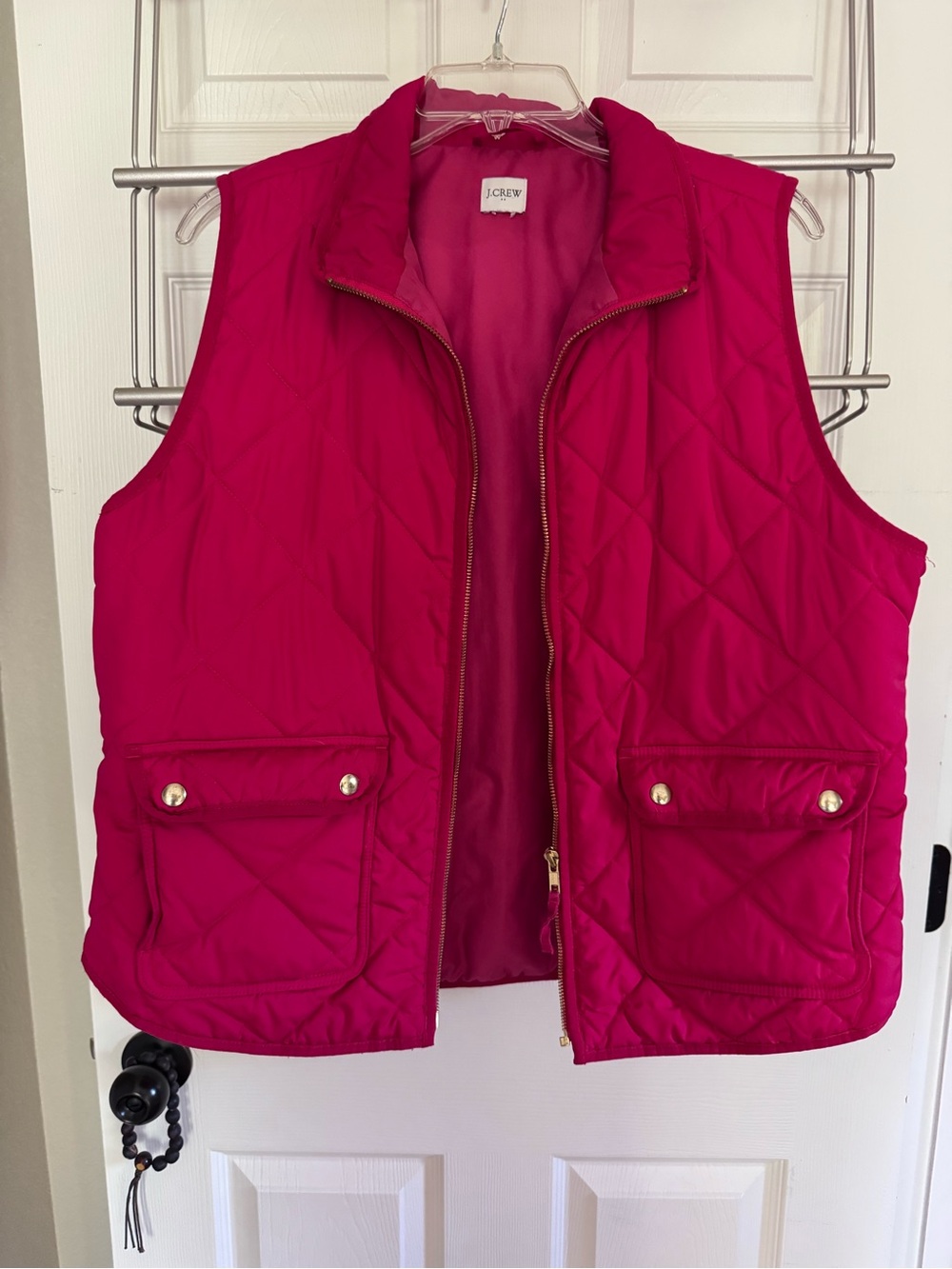J.Crew Factory Quilted Pink Vest